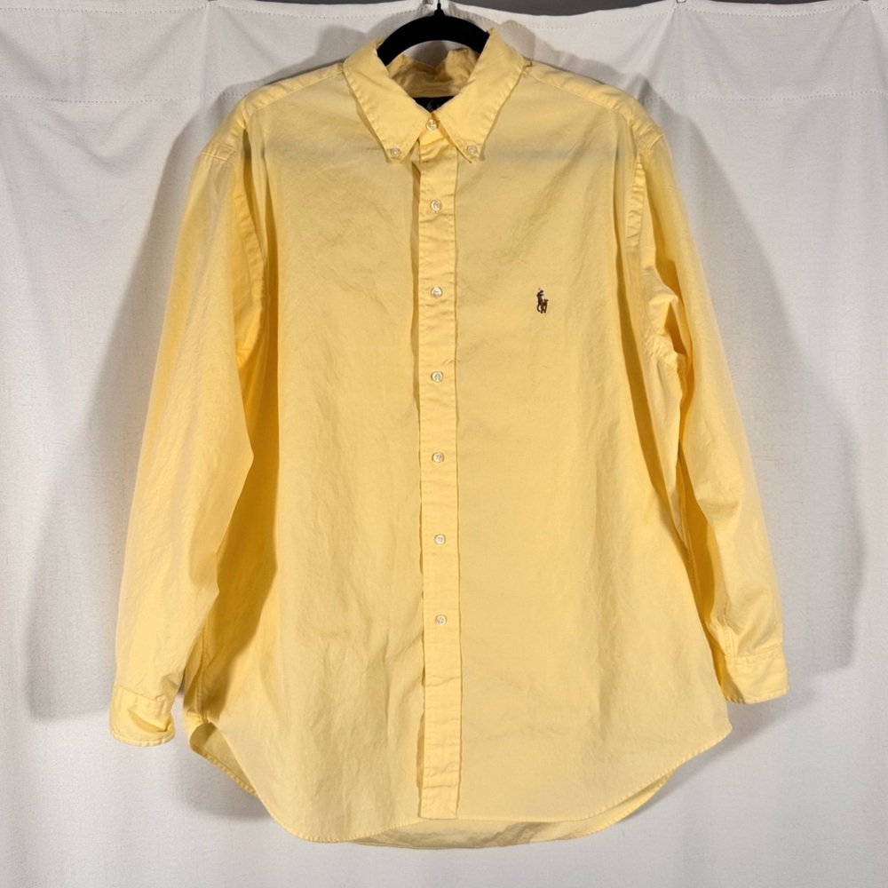 Ralph Lauren Classic Fit Yellow Oxford Button Down Shirt